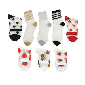 Bundle Sheer Socks, 8 Pairs, Stars, Fruit, Stripe Mesh Socks, Sexy Fashion Socks